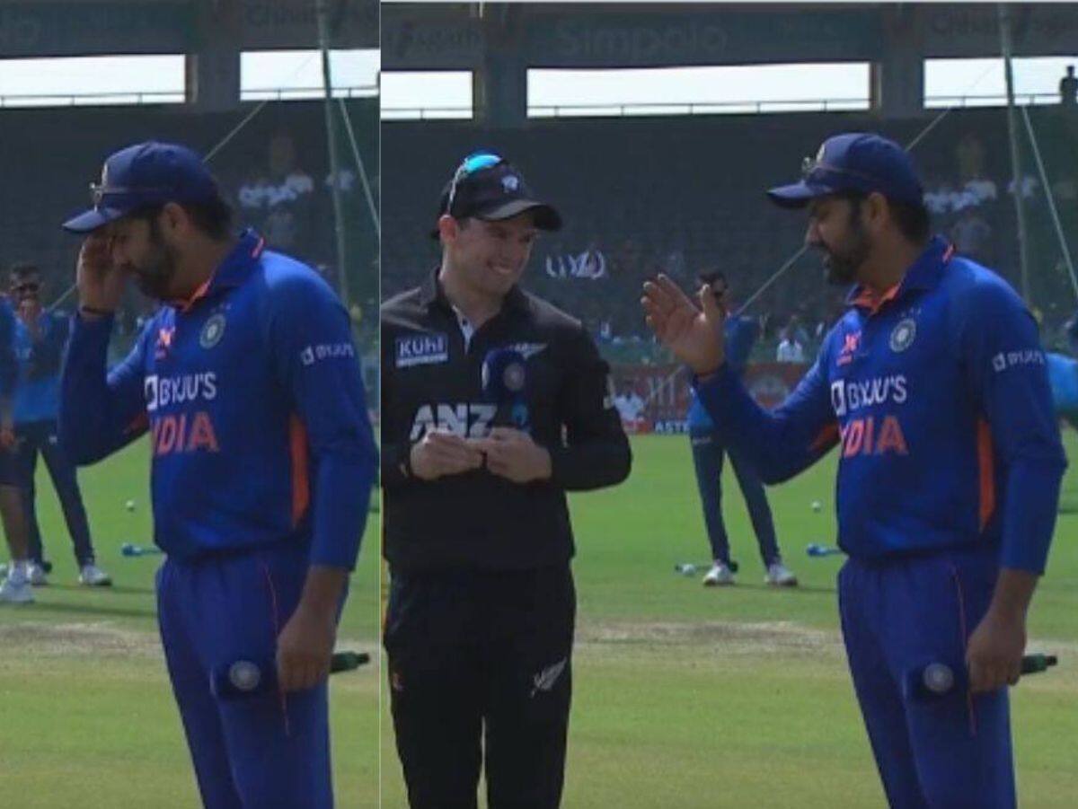 WATCH: Indian Skipper Rohit Sharma Forgets Team's Decision After Winning The Toss During 2nd ODI